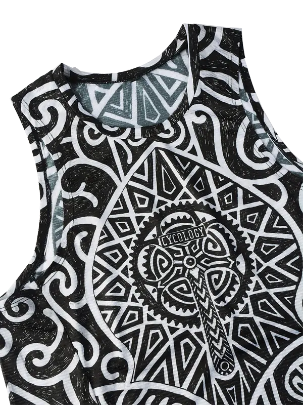 Zanzibar Men's Black Sleeveless Cycling Base Layer Neck | Cycology AUS