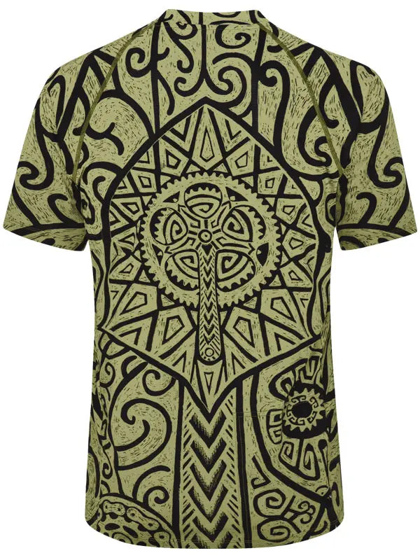 Zanzibar Green Short Sleeve Mountain Bike Jersey Back | Cycology AUS