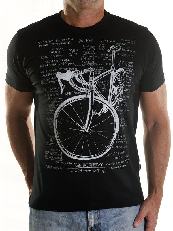 Cognitive Therapy Mens Black Cycling Tee