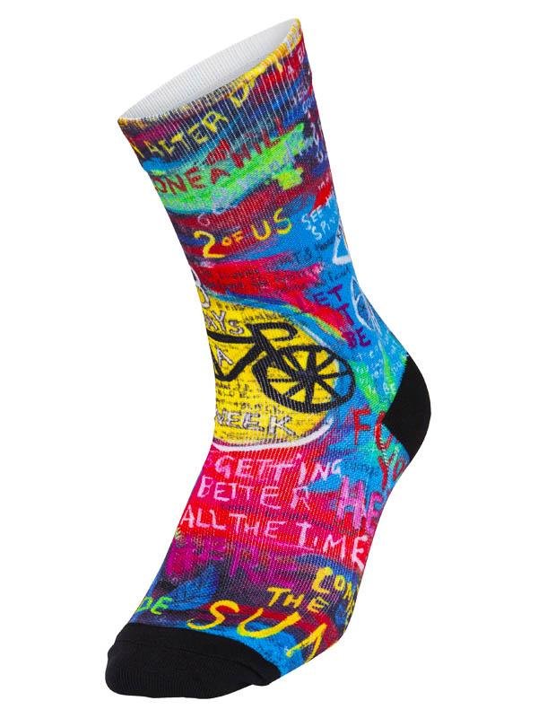 8 Days Blue Cycling Socks Front View| Cycology Clothing AUST