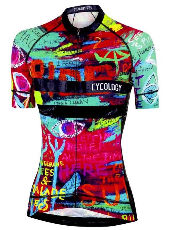 8 Days Aqua Womens Short Sleeve Cycling Jersey Front View| Cycology AUS