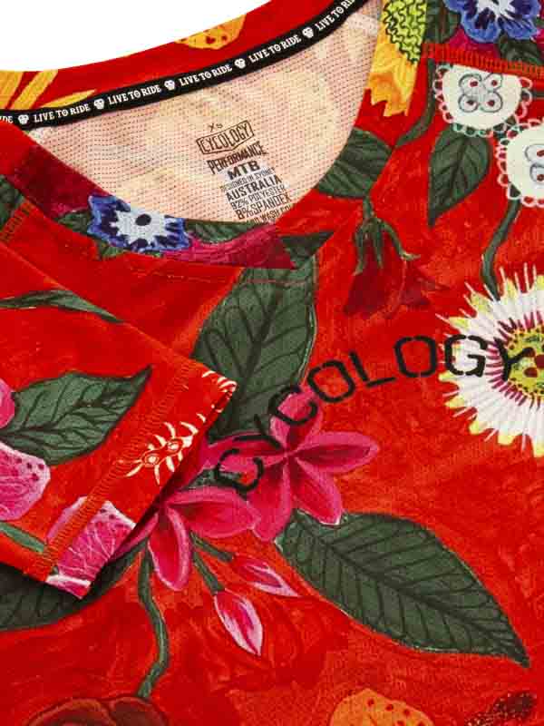 Aloha Red Women's Short Sleeve Mountain Bike Jersey | Cycology AUS