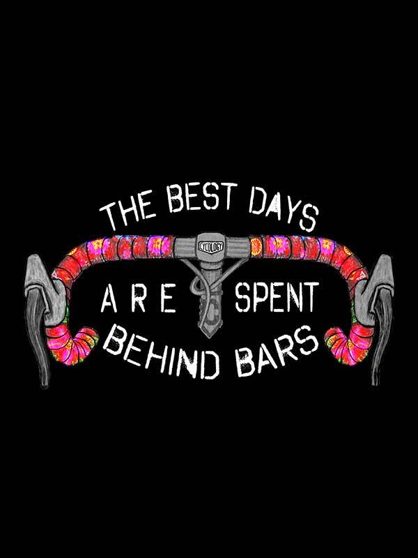 Best Days Behind Bars Grey Womens Cycling T shirt | Cycology AUS