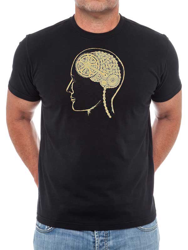 Bike Brain Mens Black Cycling T Shirt | Cycology Clothing AUS