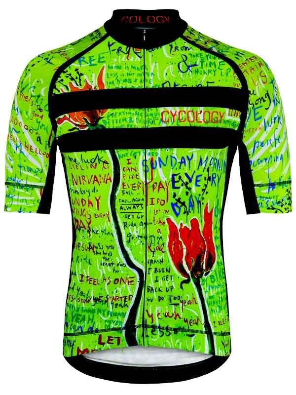 Bike Nirvana Mens Lime Cycling Jersey | Cycology AUS