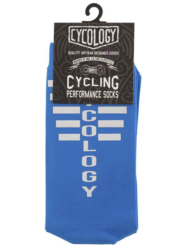Cycology Reflective Logo Cycling Socks Blue