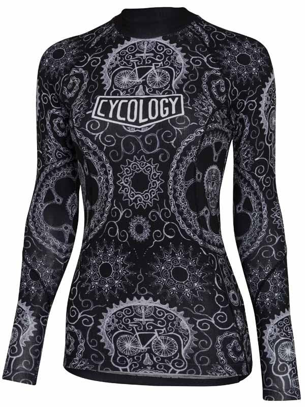 Day of the Living Womens Long Sleeve Cycling Base Layer | Cycology AUS