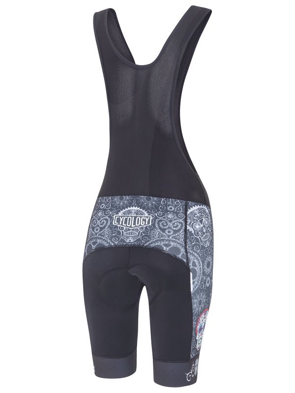 Day of the Living Black Womens Cycling Bibshorts | Cycology AUS