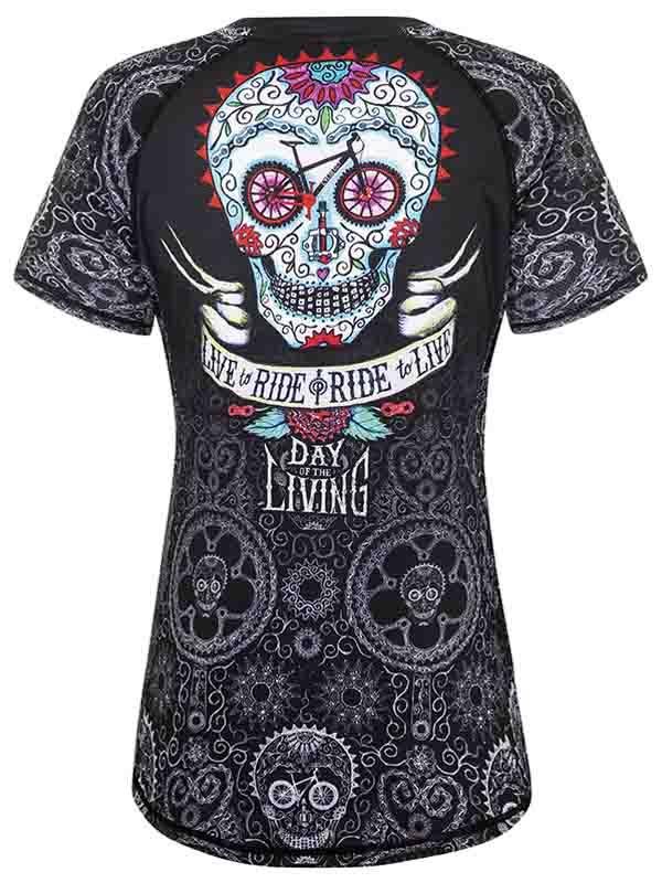 Day of the Living Womens Black Short Sleeve Mountain Bike Jersey | Cycology AUS