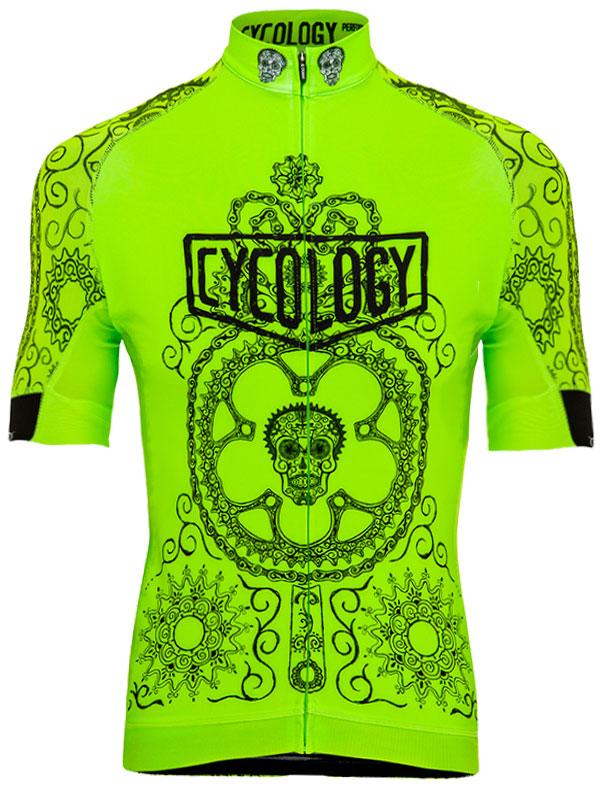 Day of the Living (Lime) Mens Cycling Jersey | Cycology AUS
