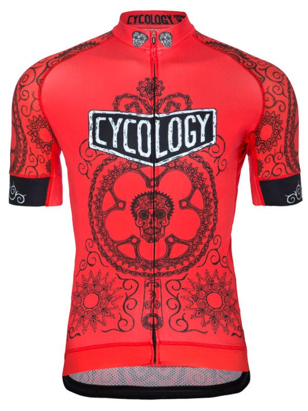 Day of the Living Men's Cycling Jersey in Red | Cycology AUS