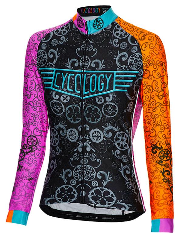 Extra Lucky Chain Womens Long Sleeve Black Cycling Jersey | Cycology