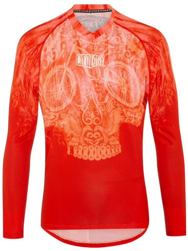 Fast and Loose Long Sleeve Red Mountain Bike Jersey | Cycology AUS