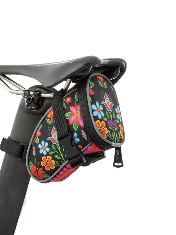 Frida Black Bike Saddle Bag | Cycology AUS