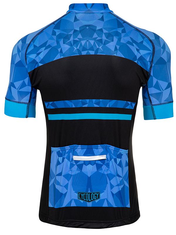 Geometric Blue Mens Cycling Jersey