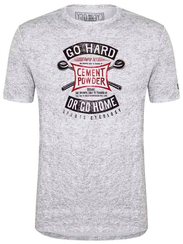 Go Hard or Go Home Men's Grey Technical T shirt | Cycology AUS