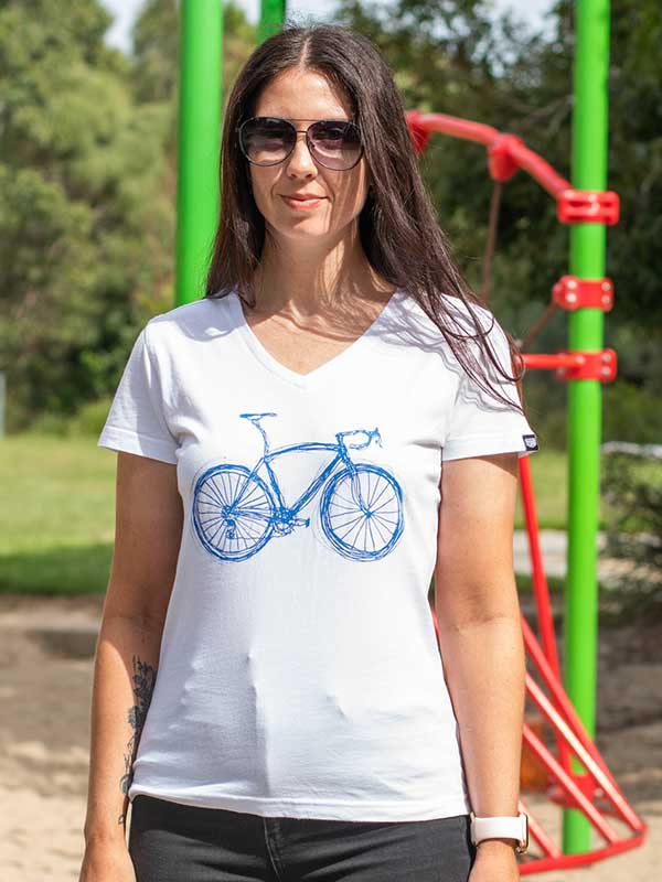 Just Ride Womens White Cycling T shirt | Cycology AUS