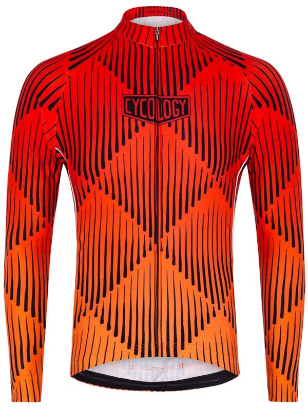 Lava Mens Red Long Sleeve Cycling Jersey | Cycology AUS
