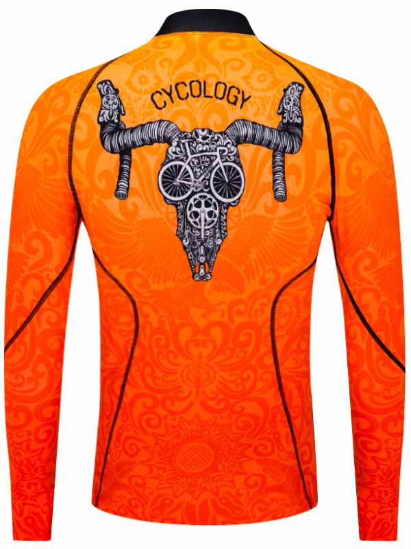  Life Behind Bars Men's Long Sleeve Cycling Base Layer Back  | Cycology AUS