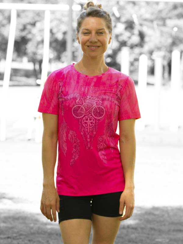 Life Behind Bars Women's Pink Technical T shirt | Cycology AUS
