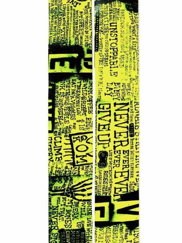 Neon green cycling jersey with bold black motivational text print, designed for men and women riders.