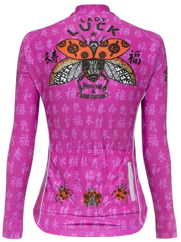 Ladybug Womens Pink Long Sleeve Cycling Jersey | Cycology Clothing