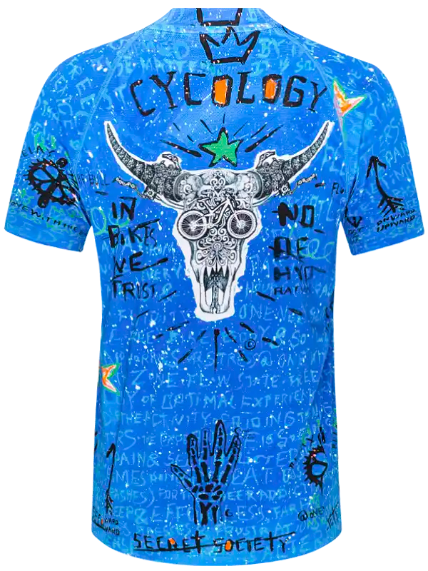 No Bull Blue Short Sleeve Mountain Bike Jersey | Cycology AUS