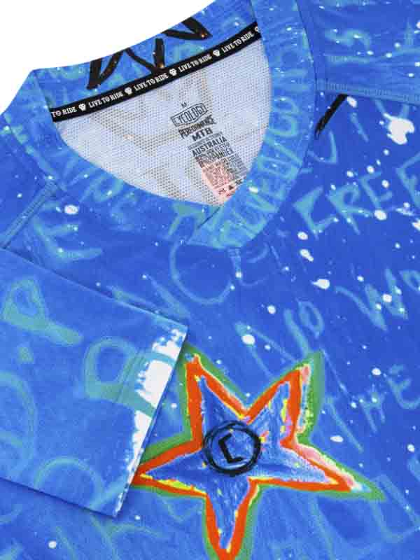 No Bull Blue Short Sleeve  Men's Mountain Bike Jersey | Cycology AUS