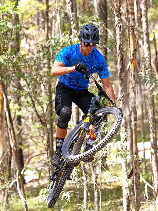 No Bull Blue Short Sleeve  Men's Mountain Bike Jersey | Cycology AUS