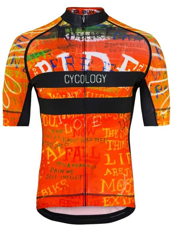 Ride Mens Orange Short Sleeve Cycling Jersey | Cycology AUS