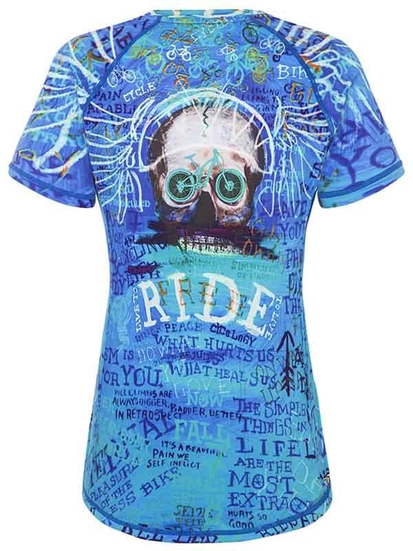 Ride Womens Blue Short Sleeve Mountain Bike Jersey | Cycology AUS
