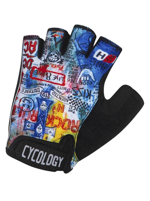 Rock N Roll Blue Cycling Gloves | Cycology AUS
