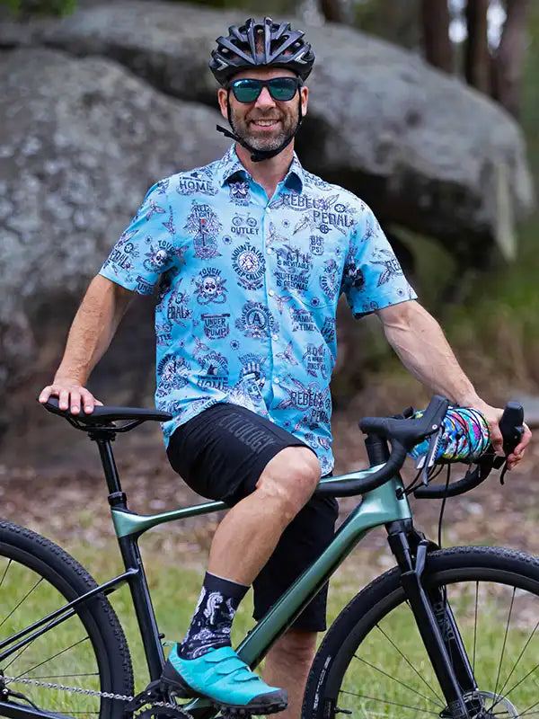 Rebel Pedal Gravel Shirt on Model | Cycology AUS