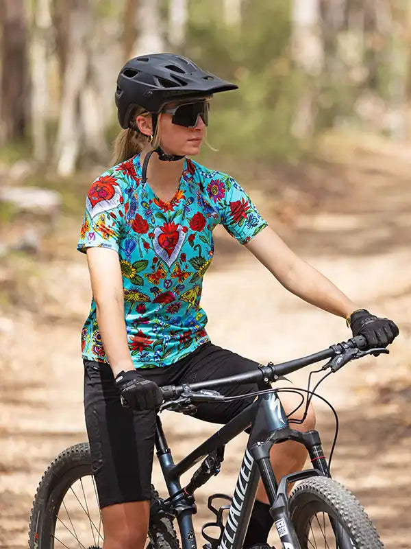 River Road Aqua Women's Mountain Bike Jersey | Cycology AUS