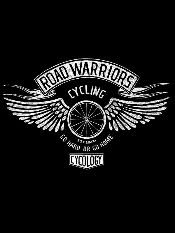 Road Warriors Mens Black Cycling T-Shirt | Cycology AUS