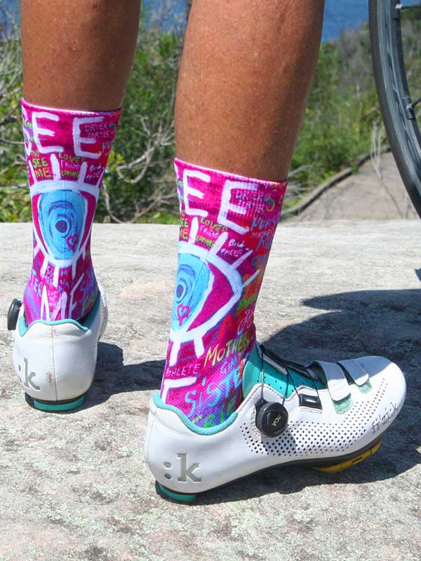 See Me Pink Cycling Socks | Cycology Clothing AUS