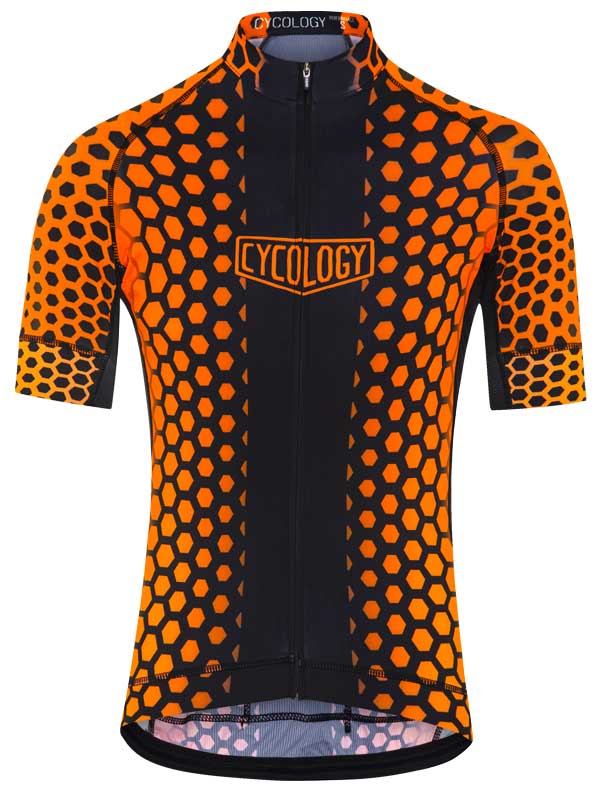So Hexy Men's Orange Cycling Jersey | Cycology AUS