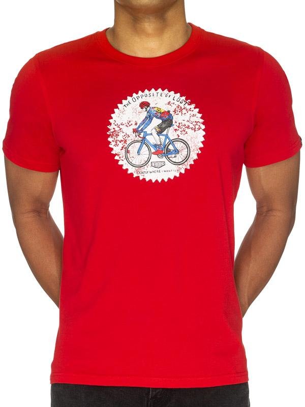 The Opposite Of Lost Mens Red Cycling T-Shirt | Cycology AUS