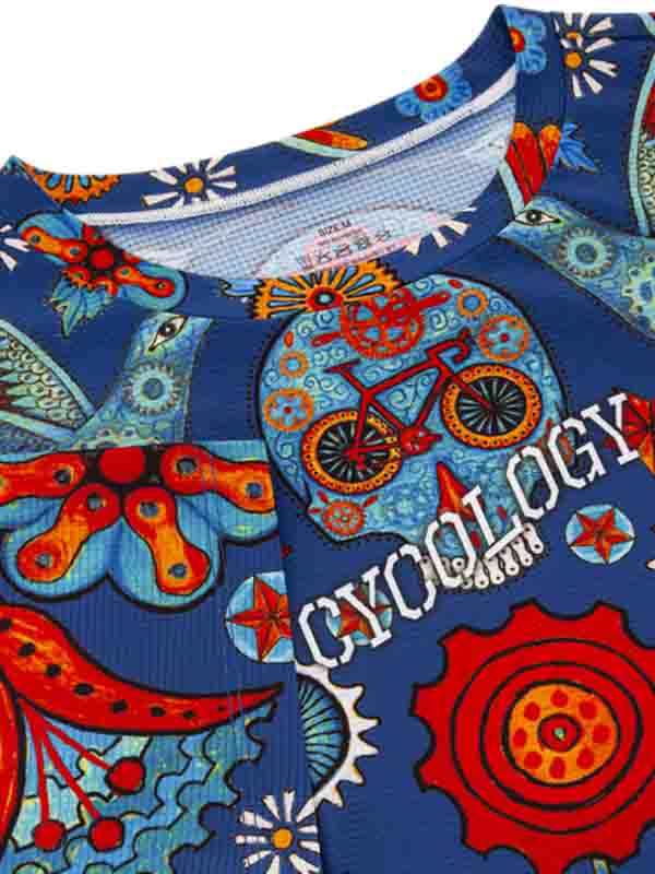 Tijuana Men's Navy Technical T shirt on neck  | Cycology AUS