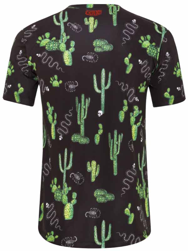 Totally Cactus Men's Black Technical T shirt