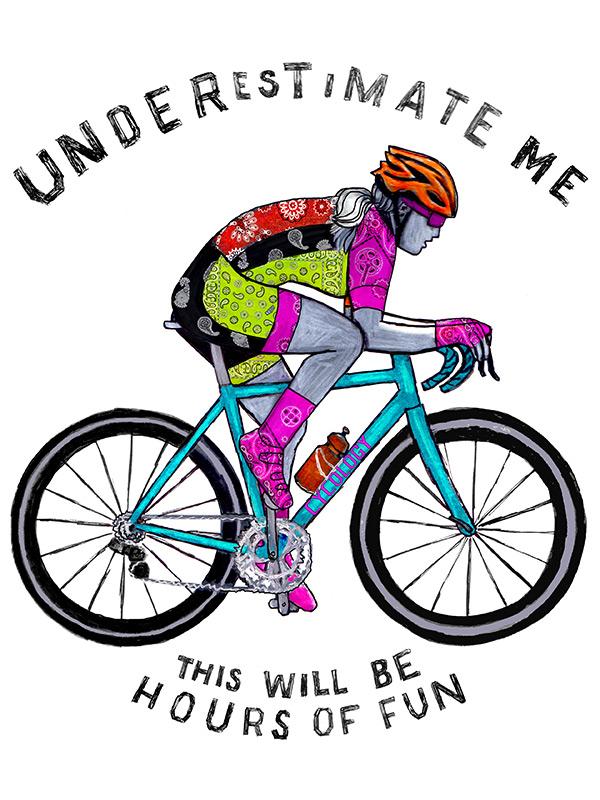 Underestimate Me Pink Women's Cycling T shirt | Cycology AUS