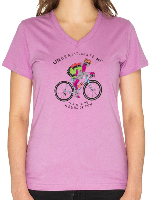 Underestimate Me Pink Women's Cycling T shirt | Cycology AUS