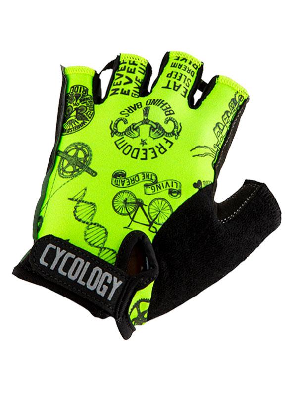 Velosophy Lime Cycling Gloves | Cycology Clothing